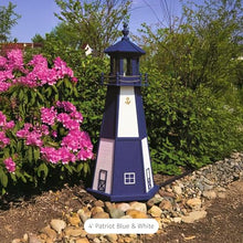 DutchCrafters Decorative Wooden Lighthouse, Standard Light Bulb, Cape Henry Style - Amish Made in USA (Green/White, 6 Foot)