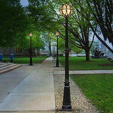 Lights Outdoor Courtyard E27 Column Light Villa Landscape Lighting Fixture European Traditional Mediterranean Aluminum Ball Streetlight Glass Globe Waterproof Lawn Light Garden Community Park Pathway