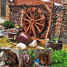 Wooden Water Wheel Fountain Garden Decoration Water Feature Waterfall Wheel/Water Pump Wooden Design Fountain Retro Country Outdoor Freestanding Fountain (Size : 80cm(31.5inch))