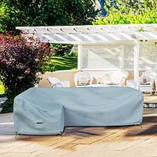 Patio Sectional Sofa Cover 18 Oz - 100% Waterproof & Weather Resistant PVC Coated 83" x 104" x 31" x 32" L Shape Sofa Cover for Indoor/Outdoor (Left Side Sofa, Grey)