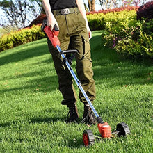 Cordless String Trimmer Small Household Lawn Mower Electric Grass Cutter Retractable Rod Equipped with Lithium Battery Charger for Lawn Yard Garden Shrub Trimming and Pruning (24TV/8000mAh Battery*1)