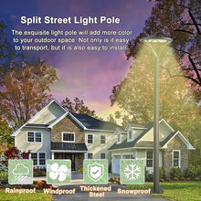 XYIANG Outdoor Street Light Pole, Solar Split Lamp Post, Galvanized Steel Lights Poles with Mounting Accessory, for Street, Backyard, Park, Parking, Patio, Driveway Pathway(6M/20Ft)