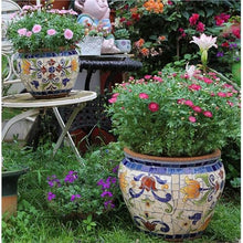 HANMENGYUAN Flower pots Large Flower Pots for Fence Planters Outdoor Outdoor Indoor(Blue)