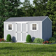 Little Cottage Co. 8x14 Value Workshop Shed with Operable Windows and Floor, Outdoor Wood Storage Do-It-Yourself Precut Kit