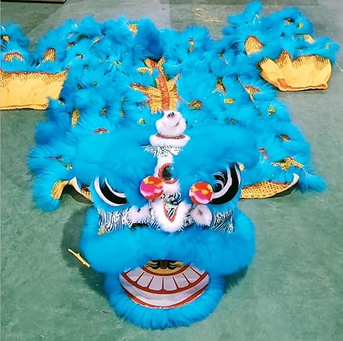 FurryMascot Lion Dance Costume Head for Children Yellow
