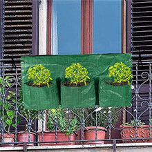 2 Pc 6 Pockets Planting Growing Bag Container Breathable Green Wall Hanging Planting Vertical Bag Garden (Color : Green Size : 68cm x 68cm) (Green 68cm x 68cm)