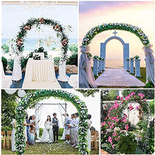 IBOWZ Metal Garden Arch Garden or Wedding Arch Arbor, Decorative Metal Garden Arbor, Heavy Duty Garden Arch, Easy to Assemble, Backyard, Garden, Bridal Party & Wedding Decoration,White, Black