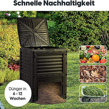 300 Litre Garden Compost Bin Composter Waste Bin Eco Compost Converter Recycling Soil Outdoor Storage Waste Grass Composting Box