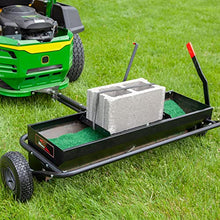 Brinly Tow Behind Combination Aerator Spreader with Weight Tray, 40-Inch, Flat Black