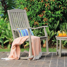 Cambridge Casual Ashford Porch Rocking Chairs Set of 2, Solid Teak Wood Outdoor Rockers with Weathered Grey Finish, Durable Patio Seating for Porch, Deck, Garden, or Backyard Relaxation