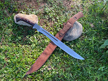 Fwosi Kukri Machete - 23-Inch Fixed Blade Tactical Machete Bushcraft Knife with Carbon Steel Blade, Custom Knife - Handmade in Nepal - Plus Leather Sheath with Belt Loop