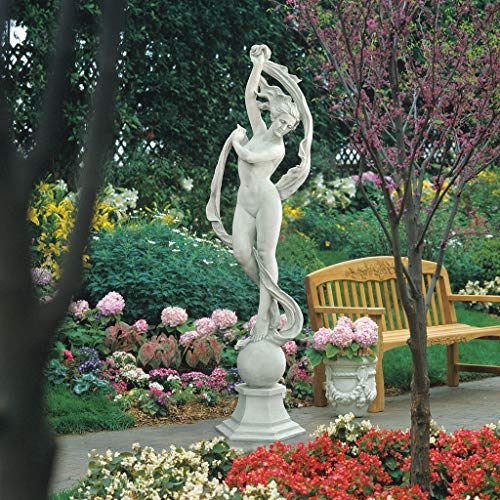 Design Toscano Aurora Roman Woman of Dawn Garden Statue 76" Antique Stone Finish
