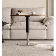 AERWYTRFS Nightstand Sofa Table Bedroom Lift Sofa Side Table Rock Board Wood Coffee Living Room Balcony Small