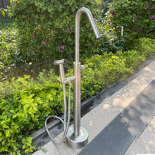 XYIANG Stainless Steel Water Column with Faucet and Spray Gun for Efficient Garden and Backyard Irrigation (Silver 80Cm/31.5In)