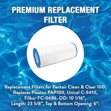 Doheny's PAP1001 Pool Spa Filter | Repl. Filters for Pentair Clean & Clear 100 | Replaces Pleatco PAP100, Unicel C-9410, Filbur FC-0686 | OD: 10 1/16”, Length: 23 5/8”, T & B Opening: 6” | 12-Pack