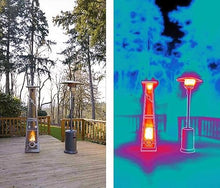 90,000 BTU Stainless Steel Outdoor Patio Heater, 12 Ft Heating Radius, Wood Pellet Fired ((Revere Edition))