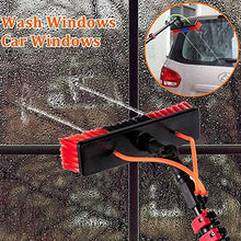 Window Cleaning Pole Cleaner Kit Water/Hose Pole Cleaning Brush Equipment Extendable Outdoor Cleaning Tools Photovoltaic and Solar Panels,5.4M/18FT