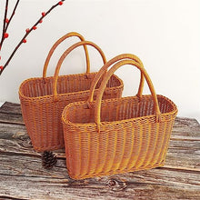 Picnic Baskets Fabric Portable Imitation Solid Basket, Shopping Basket, Picnic, Fruits and Vegetables，
