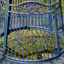 Zaer Ltd. International Victorian Style Round Metal Tree Bench in Victorian Style Paris 1968" (Cobalt Blue)