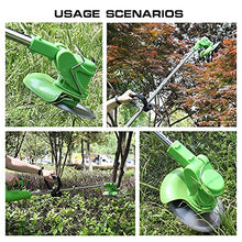 Electric Lawn Mower, 21V Portable Battery Electric Rotary Lawn Mower with U-Handle, Rechargeable Lightweight Telescopic Garden Weeding Tools, 1 Batter