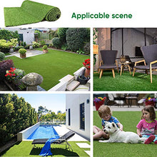 WarmShe Artificial Grass Turf 1.38inch 4 Tone Green 10FTx82FT