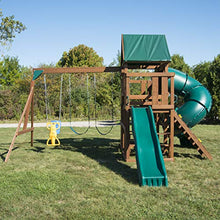 Swing-N-Slide Denali Tower Swing Set with Slides & Climbing Wall Wood