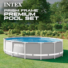 INTEX Prism Frame 18ft x 48in Round Above Ground Swimming Pool Set w/Pump