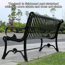 FQMYLTYN Garden Bench,Patio Welcome Bench with Slatted Seat, Outdoor Benches with Backrest, 880 lbs Durable Cast Iron Metal Park Bench, for Lawn Yard Porch Work Entryway (Size : 150x67x83cm)