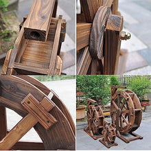 Water Wheel Fountain Garden Water Fountain,Garden Decoration Water Feature,Outdoor Wheels Fountain,Vintage Rustic Ornamental Pond,Decorative Outdoor Indoor Balcony for Garden,Patio Backyard, Porch (S