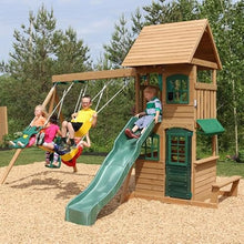 KidKraft Windale Fort Swing Set Brown