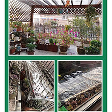 Heavy Duty PVC Transparent Tarpaulin, Clear Vinyl Tarp Cover 0.15mm Moisturizing Awning Canopy Patio Enclosure, Flower-Plant Leaf Covered Rainproof,Clear_1.8x3m/5.4x9ft (Clear 2x10m/6x30ft)