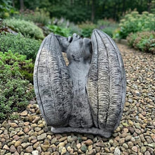 OLOMA Winged Sitting Gargoyle Concrete Statue Outdoor Mythical Creature Sculpture Gothic Beast Garden Ornament Medieval Lawn Patio Decor Weather Proof Accent Decor Fantasy Cement Figurine
