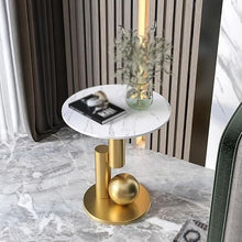 WGTYOA Side Table Sofa Living Room Light Luxury Corner A Few Rock Slab Casual Design Small