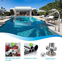 MSHOSAC 80x80cm Swimming Pool Handrail, Easy Mount Handrail Rustproof Perfect Handle Pool Grab for In Ground Swimming Pools (Thick 1.2mm) ()