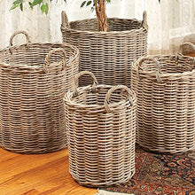 Napa Home & Garden Normandy Round Basket Set of 4 Grey