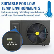 Doheny's Side Vent Above Ground Swimming Pool Heat Pump, 51,000 BTU | Quick Heating & Quiet Operation | 4-Way Defrosting Valve & Anti-Freeze Display | Corrosion-Resistant Durable Design