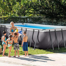 Intex Ultra Frame Rectangular Pool Set with Sand Filter Pump Gray