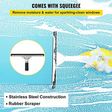 SHENGSHIYU Window Cleaning Washing Rod Cleaner Kit 2in1 with Scraper Cleaning Brush Equipment Outdoor Cleaning Tool and Solar Panel Water Supply Brush Plumbing Tool,10.8M(36FT)
