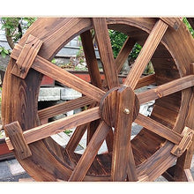 Water Fountain for Garden,Outdoor Water Wheel Fountain,Water Feature Ornamental Fountain Waterfall Feng Shui Wheels,Living Water Feature Patio Pool Pond Wooden Garden Indoor Decorative (Size : 90cm)