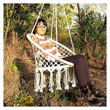 Swing Round Hammock Chair, Swing Chair for Adults, 260 lbs, Single Safety Chair Hammock for Outdoor Indoor Dorm Bedroom Yard Swing seat (Color : 02) (1)