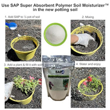 SOIL MOIST SAP Super Absorbent Polymer Water-Storing Crystal Gel White, 45 Pounds