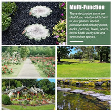 Kunovo Stepping Stone for Garden Walkway, Dimensional Lotus Leaf Modeling Decorative Garden Accent Stones, Courtyard/Lawns/Path Decorative Stone (Size : 4PCS), 58741