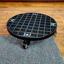 SDVantage Rolling Plant Pallet Caddy with Wheels,Round Flower Pot Rack Planter Trolley with 360° Rotating Casters Rolling Tray (Black 51cm)