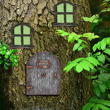 A1DFDFGOQSFG Miniature Fairy Gnome Window Door Elf Home for Yard Art Garden Sculpture Statues Decor Outdoor Fairy Garden
