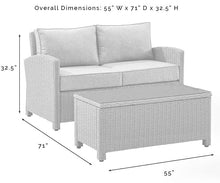Crosley Furniture Bradenton 2-Piece Loveseat Set