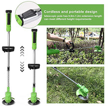 Electric Lawn Mower, 21V Portable Battery Electric Rotary Lawn Mower with U-Handle, Rechargeable Lightweight Telescopic Garden Weeding Tools, 1 Batter