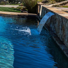 Tomaso 60" ABS Waterfall Cascading Sheer Descent Water Feature Spillway Pool Spa Wall Mount - Tan Plastic (60")