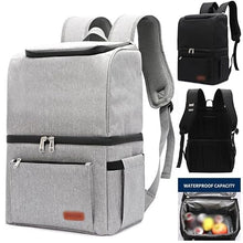Thermal Lunch Bag Cooler Backpack for Food Refrigerator Ice Beer With Bottle Opener Large Capacity Outdoor Travel Picnic Bags (Color : Black Size : As shown)