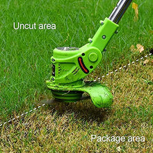 Cordless Lawn Mower Portable Electric Lawn Trimmer Hand Lawn Mower Battery Operated Electric Lawn Adjustable Handle Height for Yard and Garden