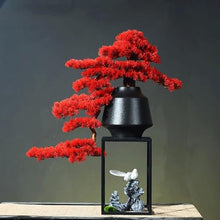 QWERAXZG Bonsai Living Room Furniture Entry Door New Chinese Welcome Pine Potted Interior Decoration